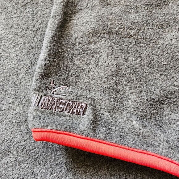Nascar Jimmy Spencer #41 1/4 Zip Pullover Mens L Gray Fleece Chase Authentics - Picture 5 of 12